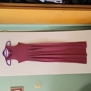 *GRECERELLE Elegant Plum Maxi Sleeveless Sundress, Size S